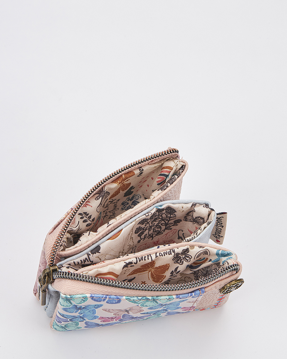 Sweet Candy Γυναικείο Mini Πορτοφόλι με Ρομαντική Φιγούρα & Καθρέφτη – Mirror Bloom