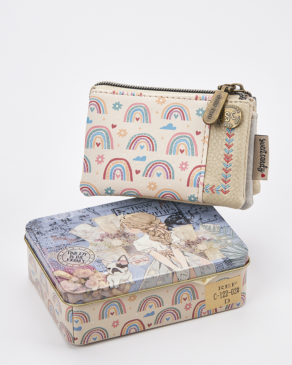 Sweet Candy Γυναικείο Mini Πορτοφόλι με Shabby Chic Σχέδιο – Vintage Story