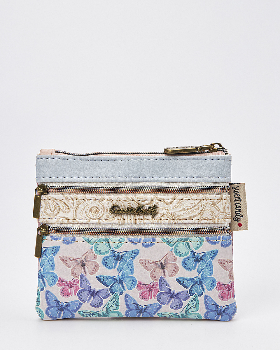 Sweet Candy Γυναικείο Mini Πορτοφόλι με Vintage Καθρέφτη & Ρομαντικό Ύφος – Mirror Bloom