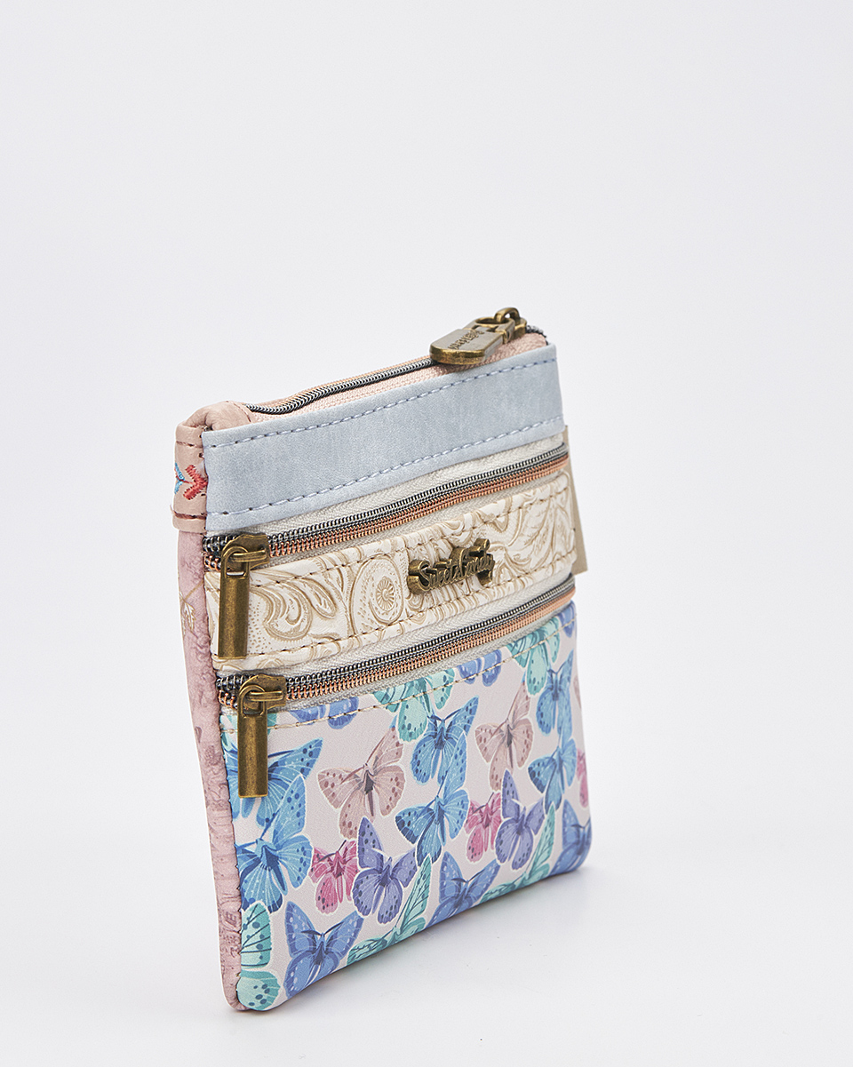 Sweet Candy Γυναικείο Mini Πορτοφόλι με Vintage Καθρέφτη & Ρομαντικό Ύφος – Mirror Bloom