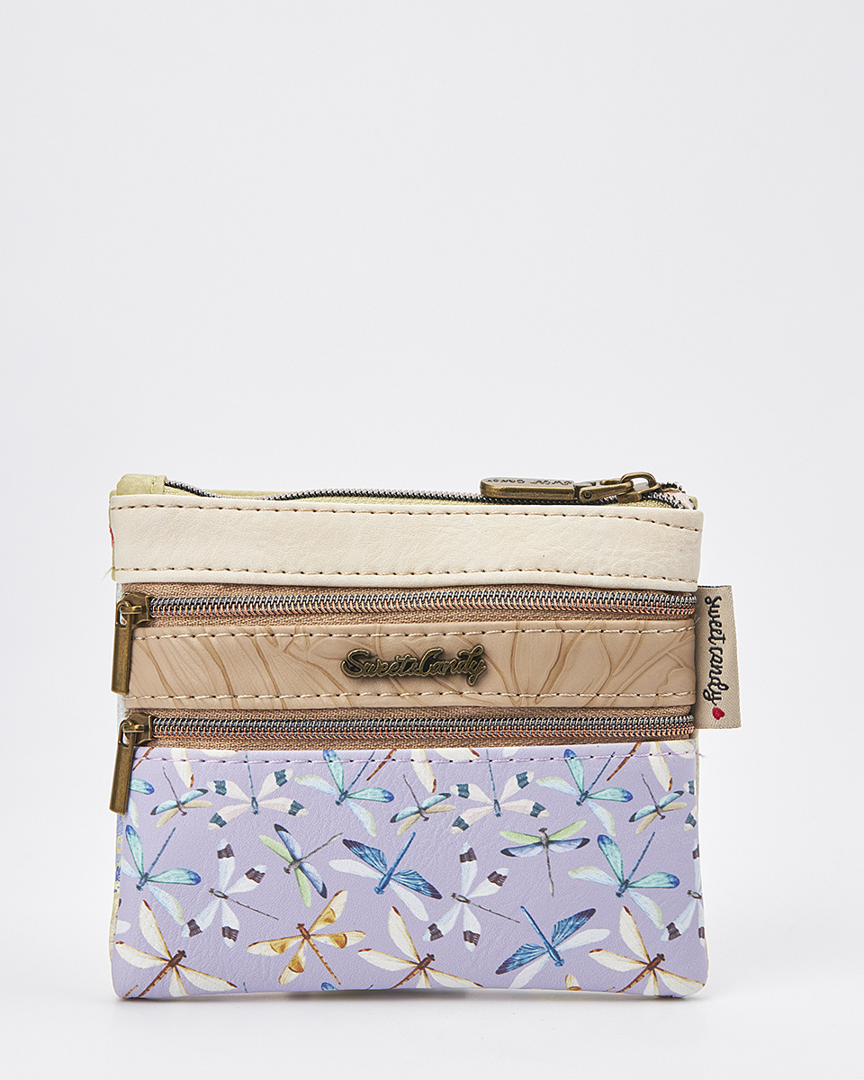Sweet Candy Γυναικείο Mini Πορτοφόλι με Μοτίβο Λεβάντα & Διπλή Χρήση – Lavender Walk