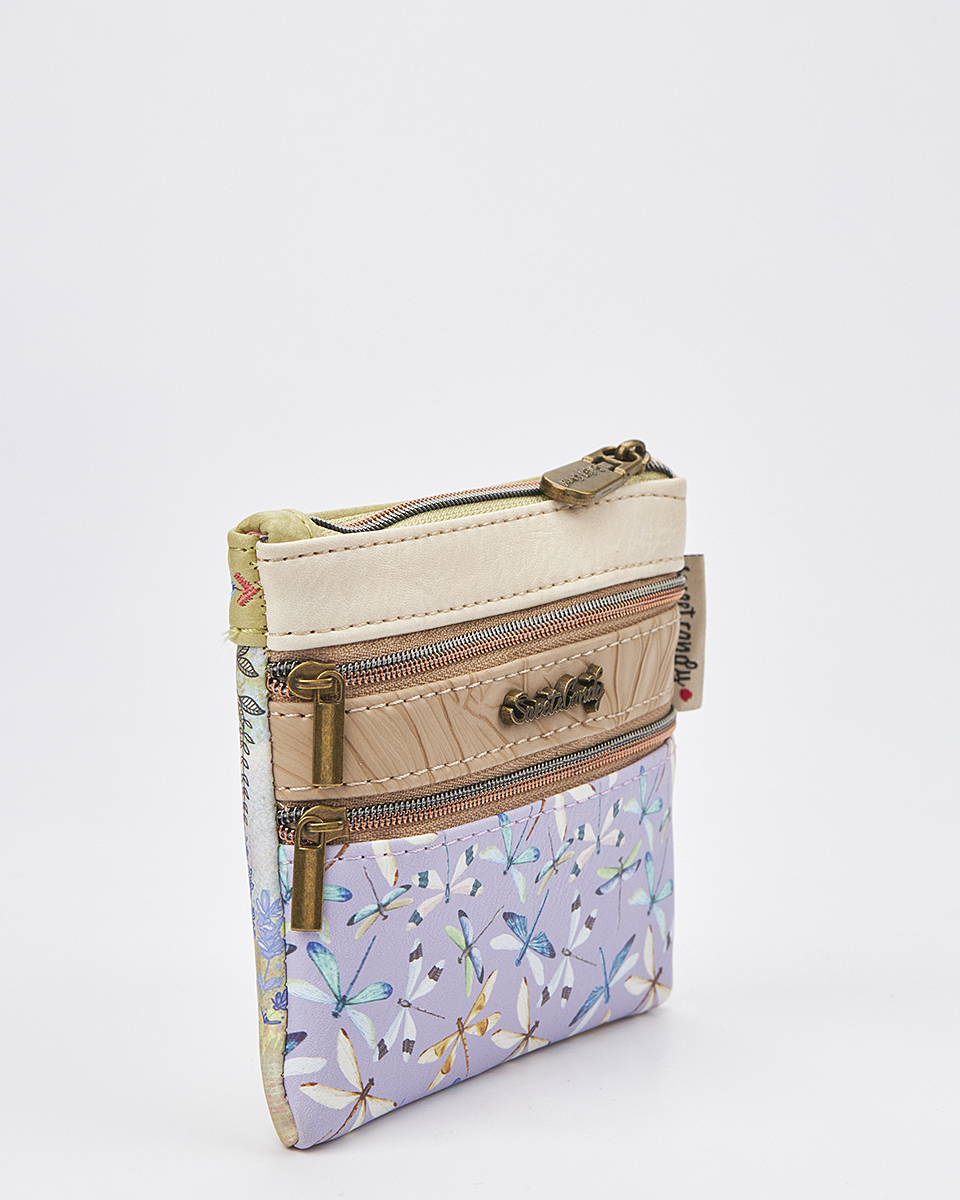 Sweet Candy Γυναικείο Mini Πορτοφόλι με Μοτίβο Λεβάντα & Διπλή Χρήση – Lavender Walk