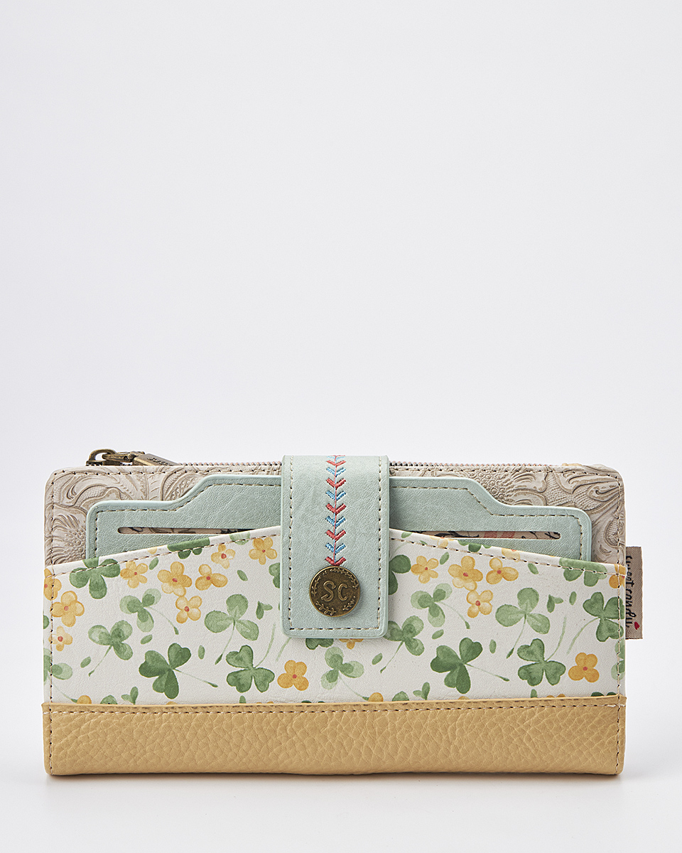 Sweet Candy Γυναικείο Πορτοφόλι με Floral Σχέδιο & Καπάκι – Floral Whisper