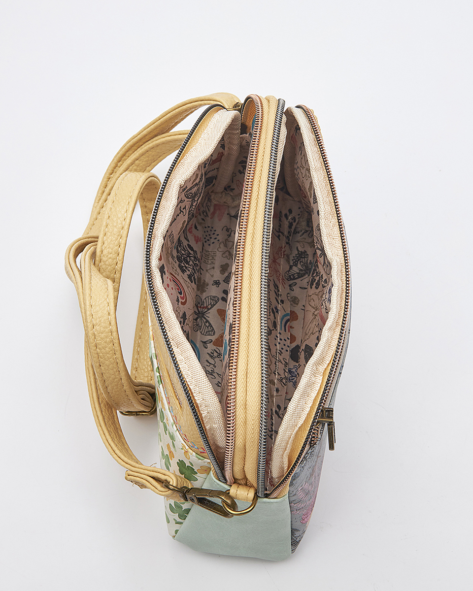 Sweet Candy Γυναικεία Τσάντα Ώμου με Διπλό Φερμουάρ και Λουλούδια – Floral Whisper Sweet Candy Γυναικεία Τσάντα Ώμου με Διπλό Φερμουάρ και Λουλούδια – Floral Whisper