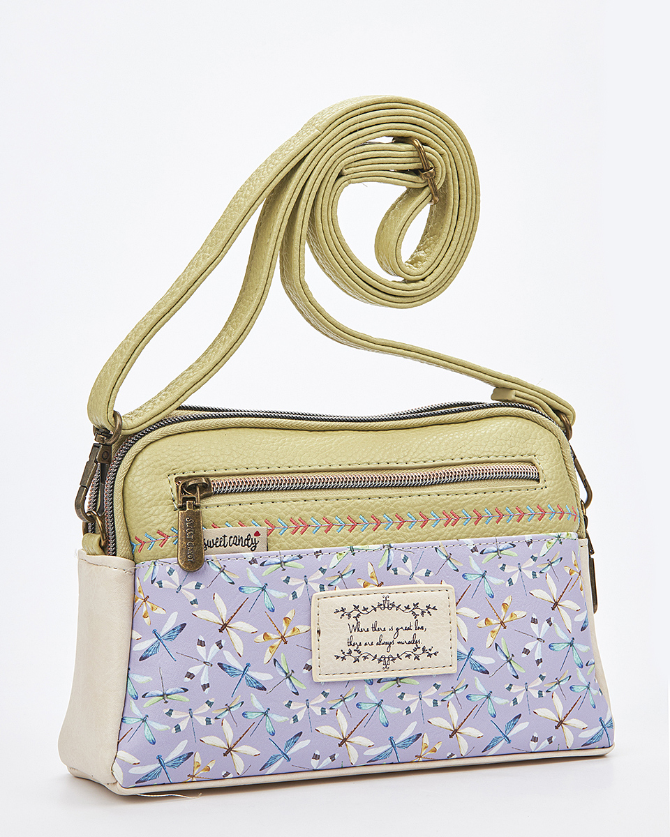 Sweet Candy Γυναικεία Τσάντα Ώμου με Φρέσκο Λεβάντα Design και Άνοιξη – Lavender Walk