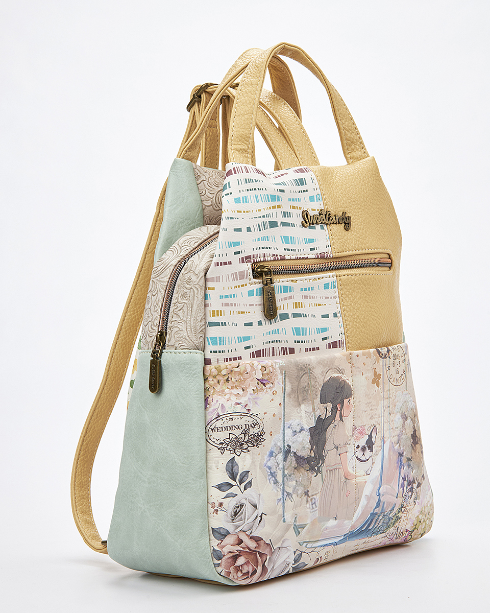 Sweet Candy Γυναικείο Σακίδιο Πλάτης με Καθρέφτη & Λουλούδια – Mirror Bloom Sweet Candy Γυναικείο Σακίδιο Πλάτης με Καθρέφτη & Λουλούδια – Mirror Bloom