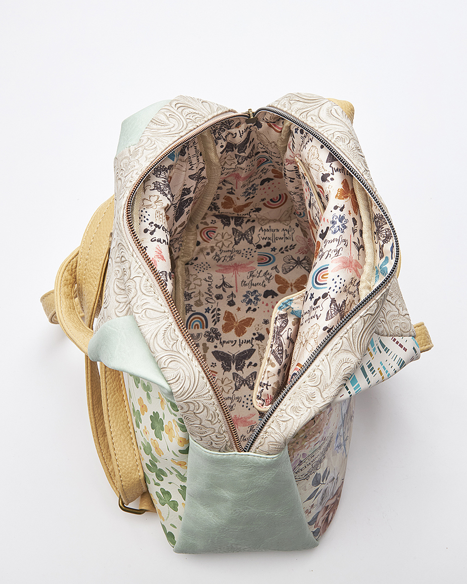 Sweet Candy Γυναικείο Σακίδιο Πλάτης με Καθρέφτη & Λουλούδια – Mirror Bloom