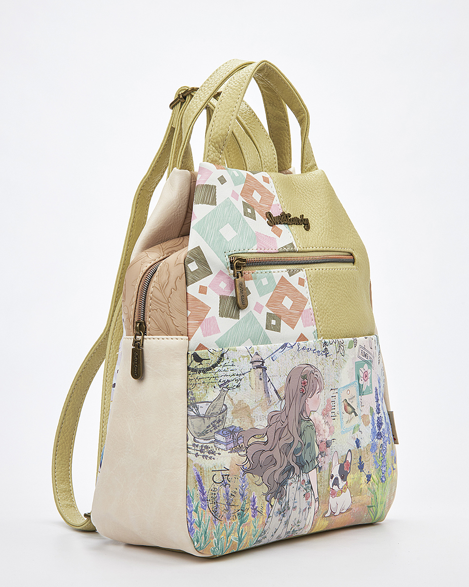 Sweet Candy Γυναικείο Backpack με Ρομαντικό Κορίτσι & Ανθοσυνθέσεις – Vintage Story Sweet Candy Γυναικείο Backpack με Ρομαντικό Κορίτσι & Ανθοσυνθέσεις – Vintage Story