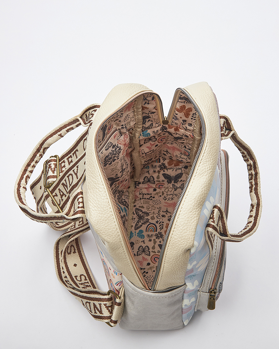 Sweet Candy Τσάντα Ώμου με Ρετρό Καθρέφτη & Θηλυκή Καμπύλη – Mirror Bloom