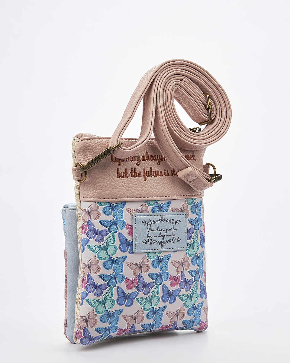Sweet Candy Τσαντάκι με Ρετρό Καθρέφτη και Μπροστινές Θήκες – Mirror Bloom
