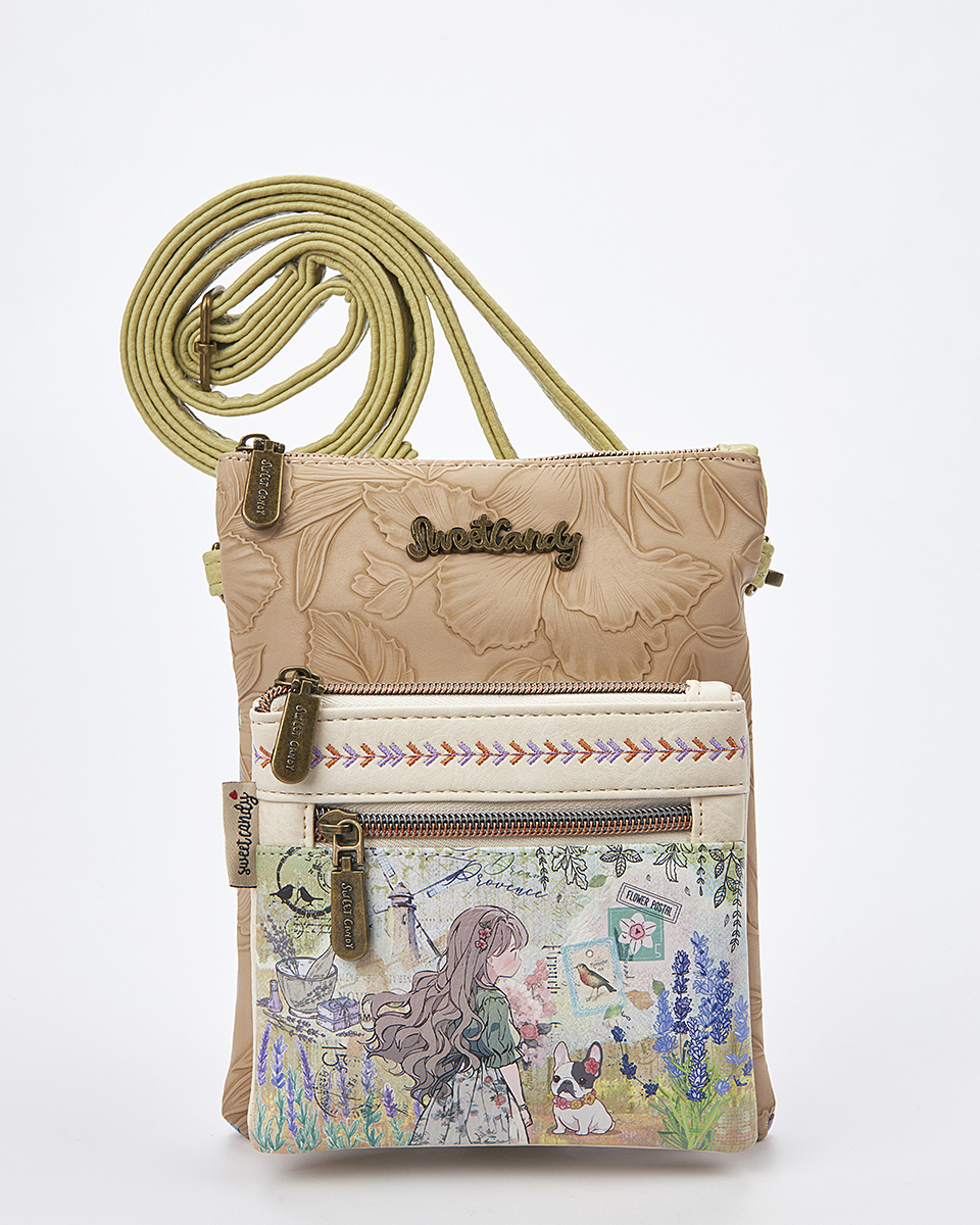 Sweet Candy Τσάντα Ώμου με Μοτίβο Λεβάντα και Ρομαντικό Design – Lavender Walk Sweet Candy Τσάντα Ώμου με Μοτίβο Λεβάντα και Ρομαντικό Design – Lavender Walk