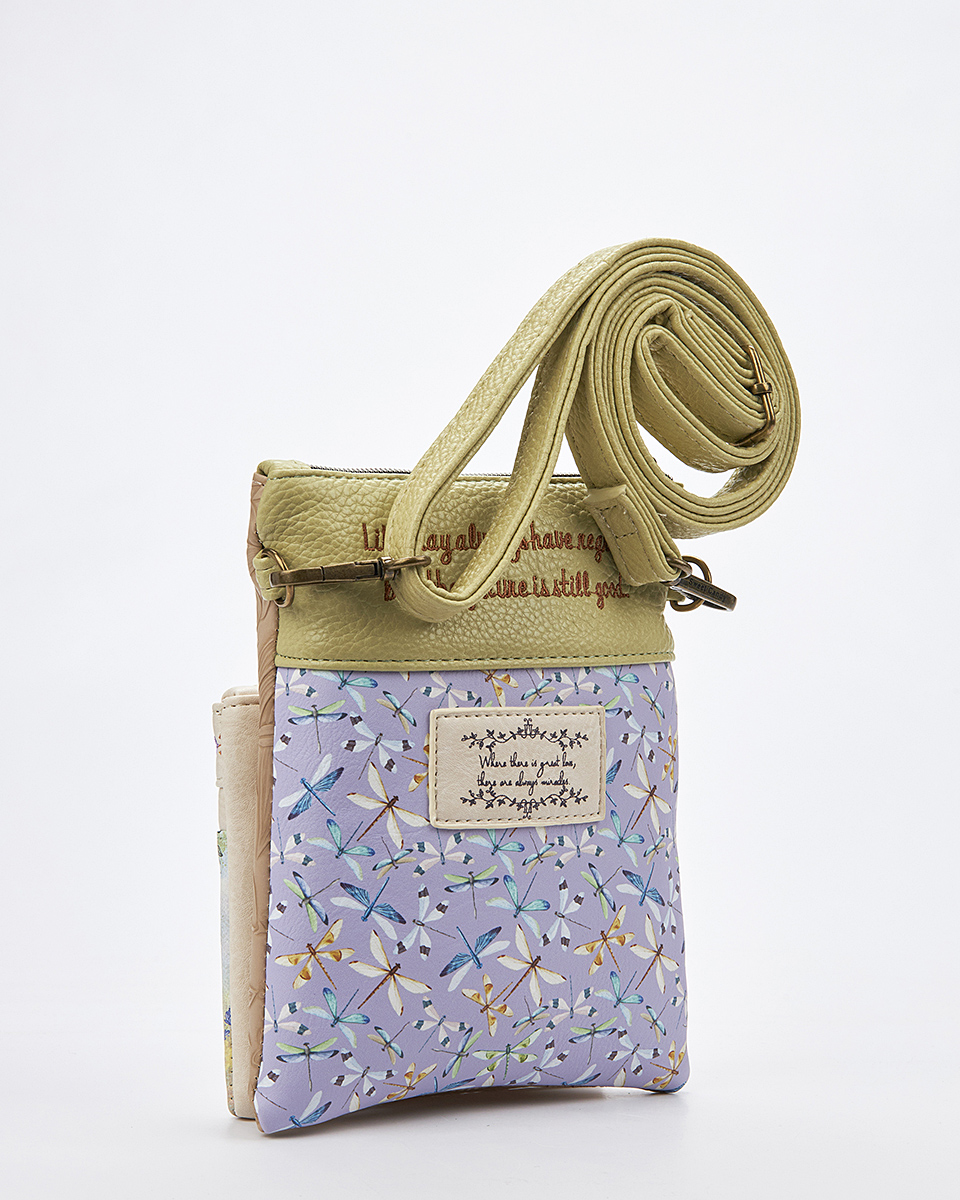Sweet Candy Τσάντα Ώμου με Μοτίβο Λεβάντα και Ρομαντικό Design – Lavender Walk