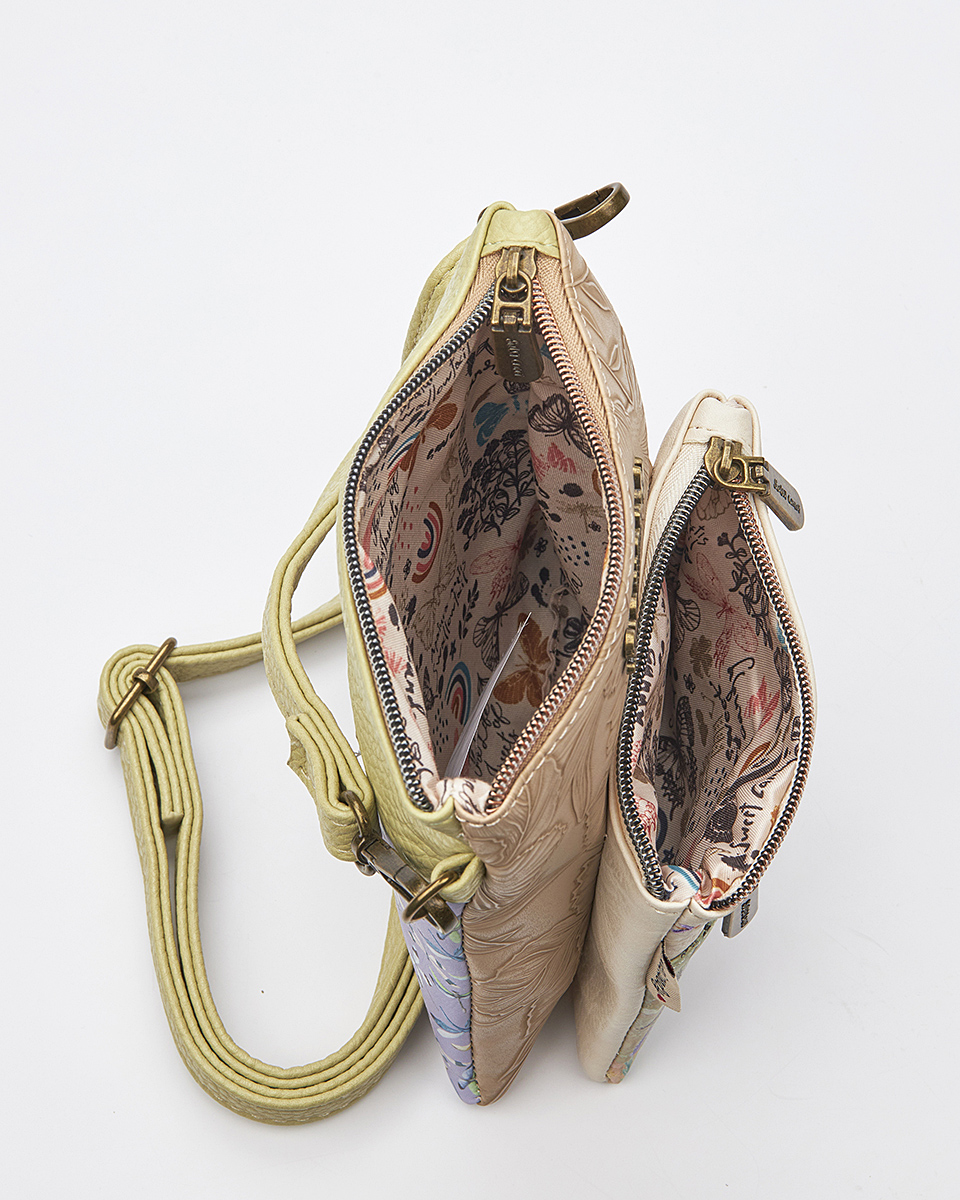 Sweet Candy Τσάντα Ώμου με Μοτίβο Λεβάντα και Ρομαντικό Design – Lavender Walk