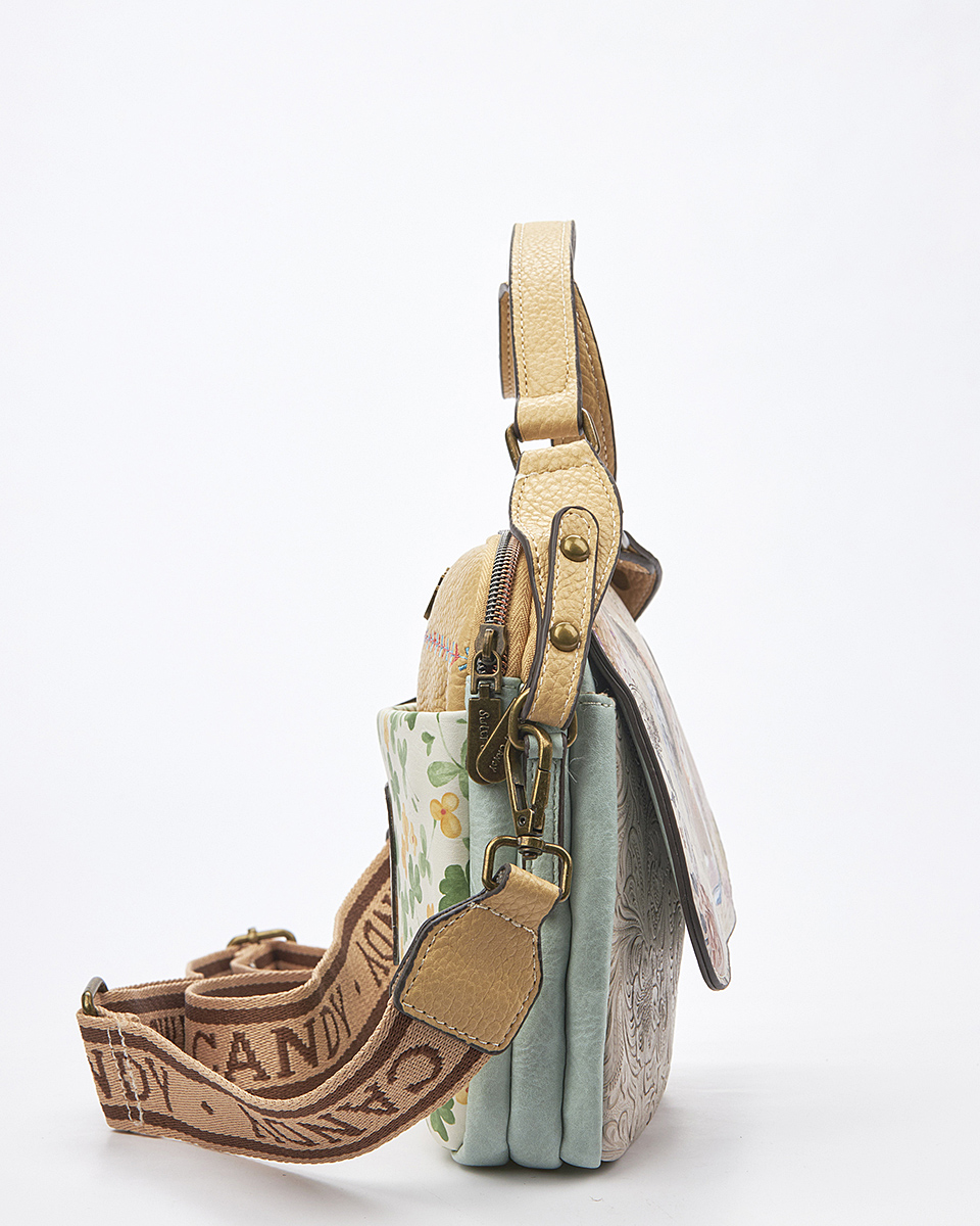 Sweet Candy Crossbody Τσάντα με Ρομαντικό Floral Pattern – Floral Whisper