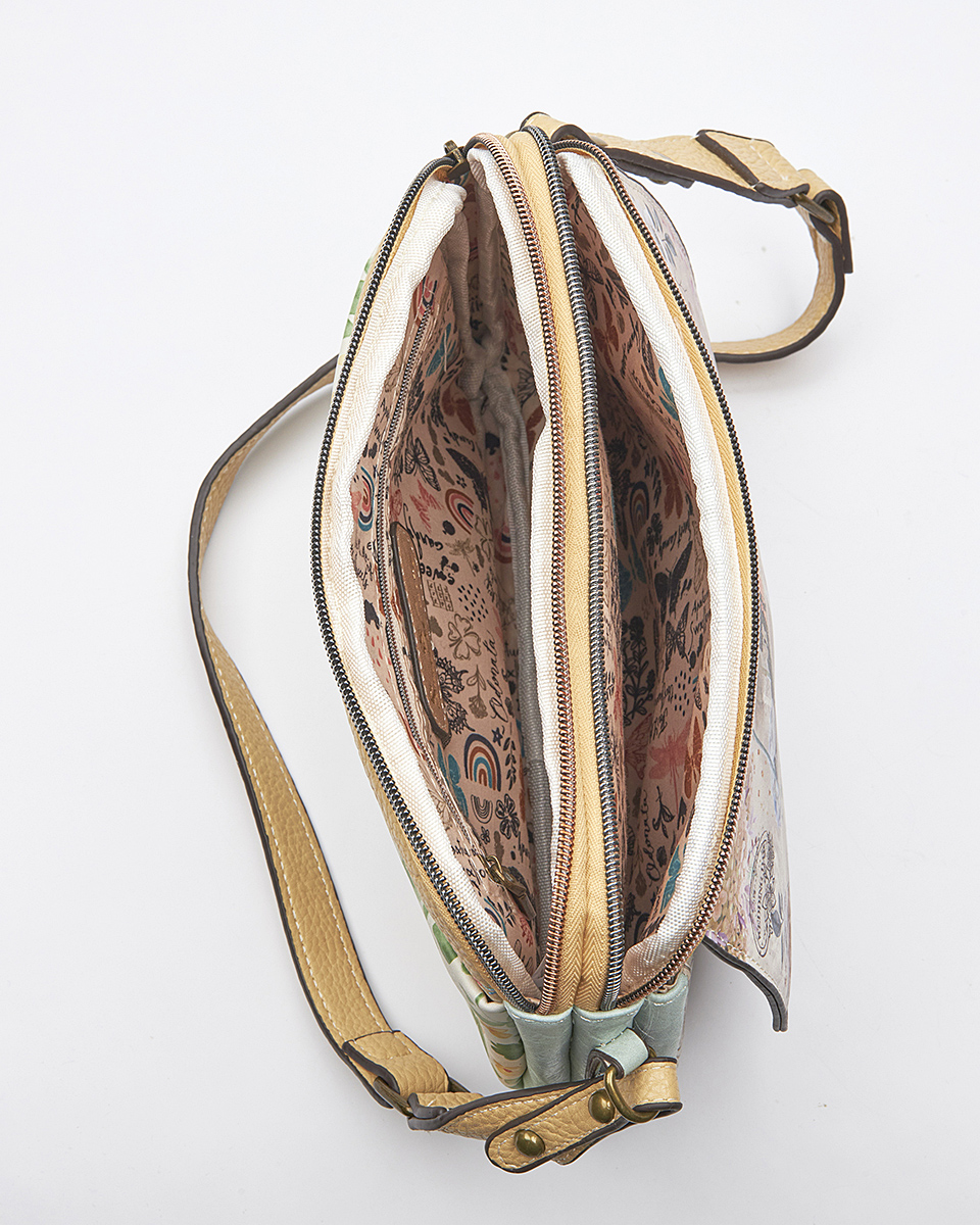 Sweet Candy Crossbody Τσάντα με Ρομαντικό Floral Pattern – Floral Whisper