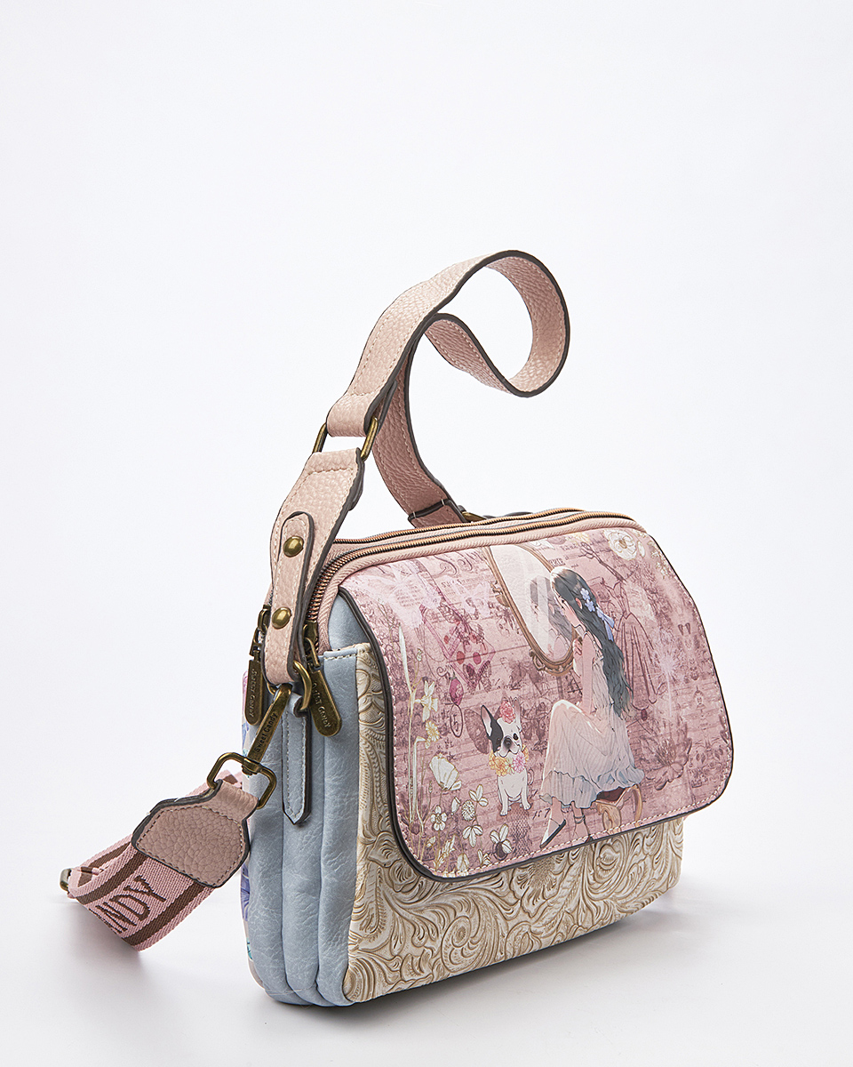 Sweet Candy Γυναικεία Τσάντα με Vintage Καθρέφτη & Ιδιαίτερη Υφή – Mirror Bloom