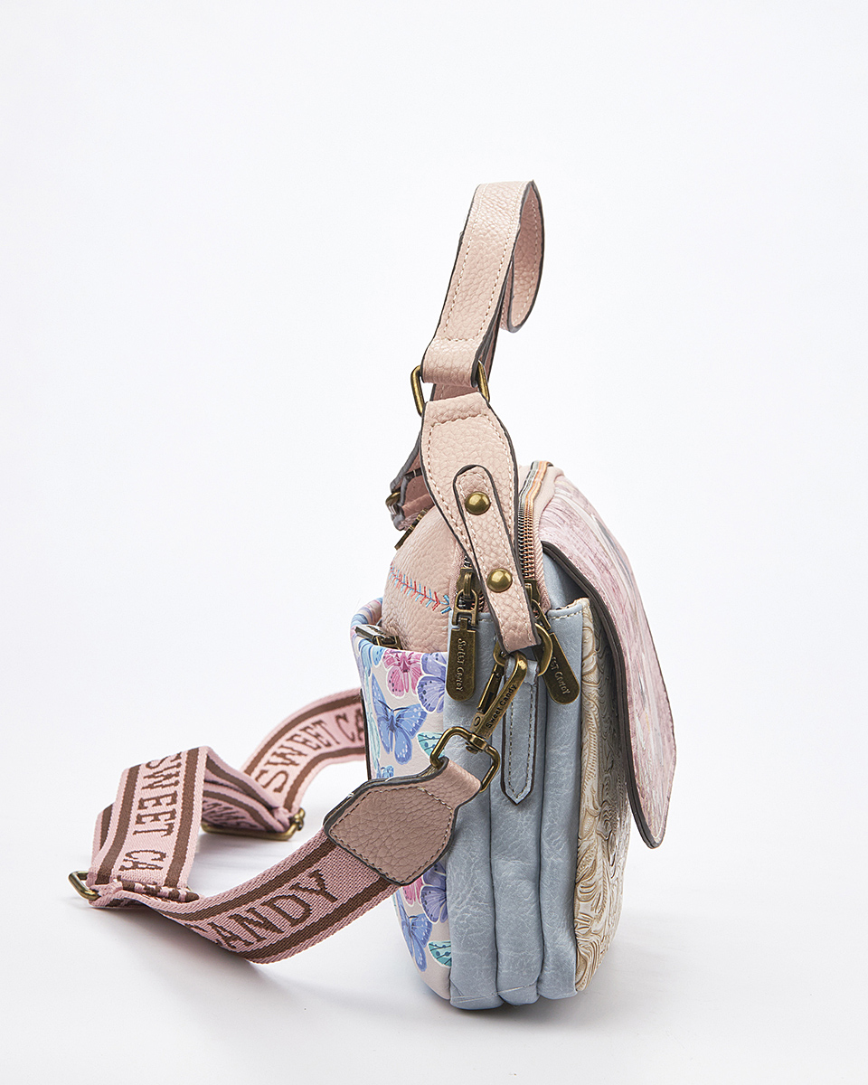 Sweet Candy Γυναικεία Τσάντα με Vintage Καθρέφτη & Ιδιαίτερη Υφή – Mirror Bloom
