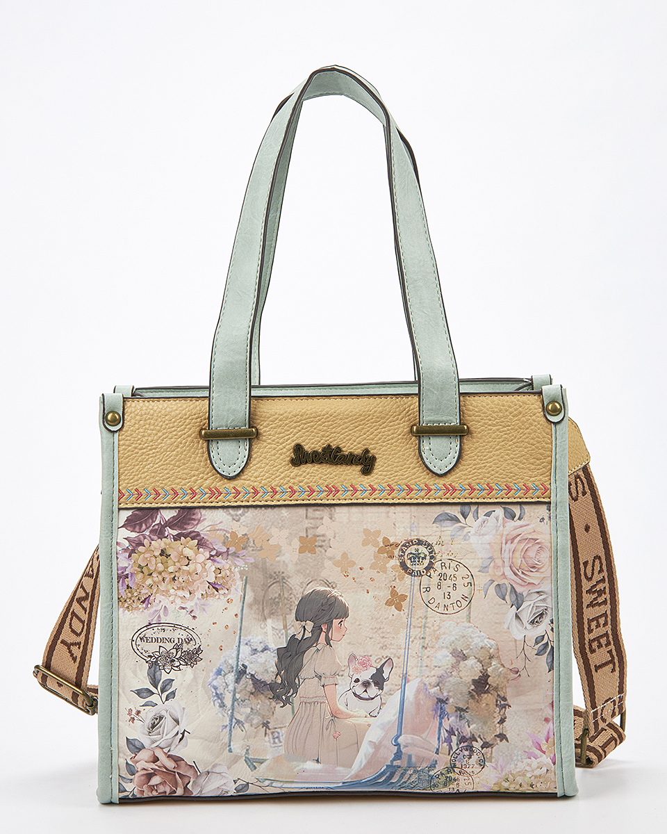 Sweet Candy Τσάντα Ώμου-Χιαστί με Ρετρό Λουλουδένιο Pattern– Floral Whisper Sweet Candy Τσάντα Ώμου-Χιαστί με Ρετρό Λουλουδένιο Pattern– Floral Whisper