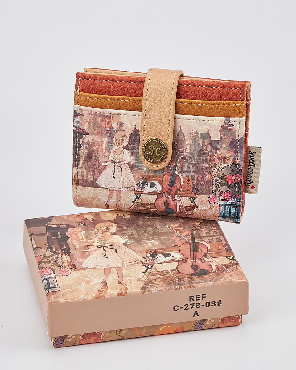 Γυναικείο Πορτοφόλι Sweet Candy με Ρομαντικό Μοτίβο