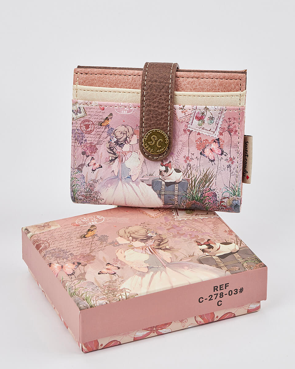 Γυναικείο Πορτοφόλι Sweet Candy με Ρομαντικό Μοτίβο