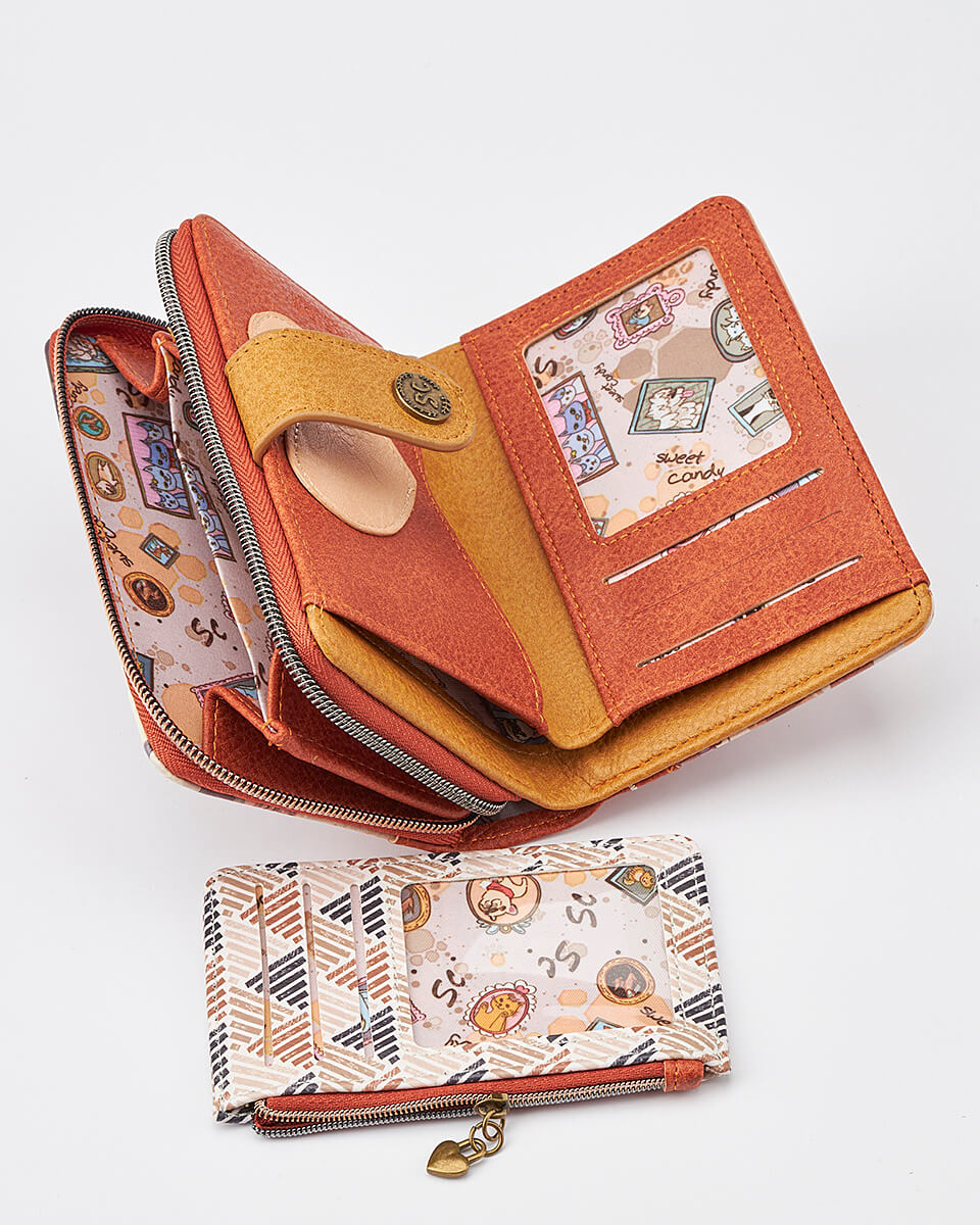 Γυναικείο Πορτοφόλι Sweet Candy με Ρομαντικό Μοτίβο και RFID Προστασία
