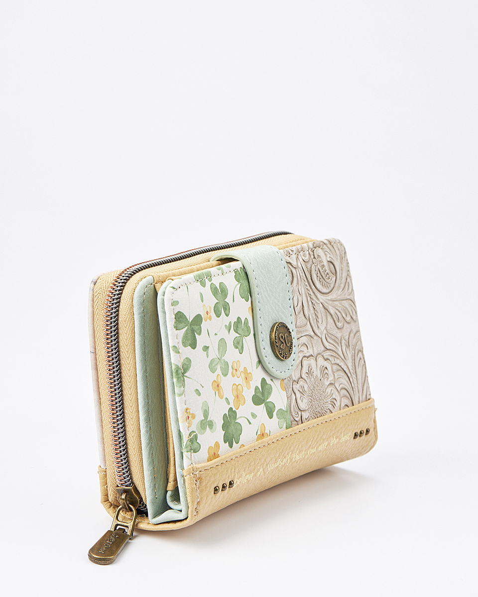 Sweet Candy Γυναικείο Πορτοφόλι με Καρδιά & Floral Σχέδιο – Floral Whisper