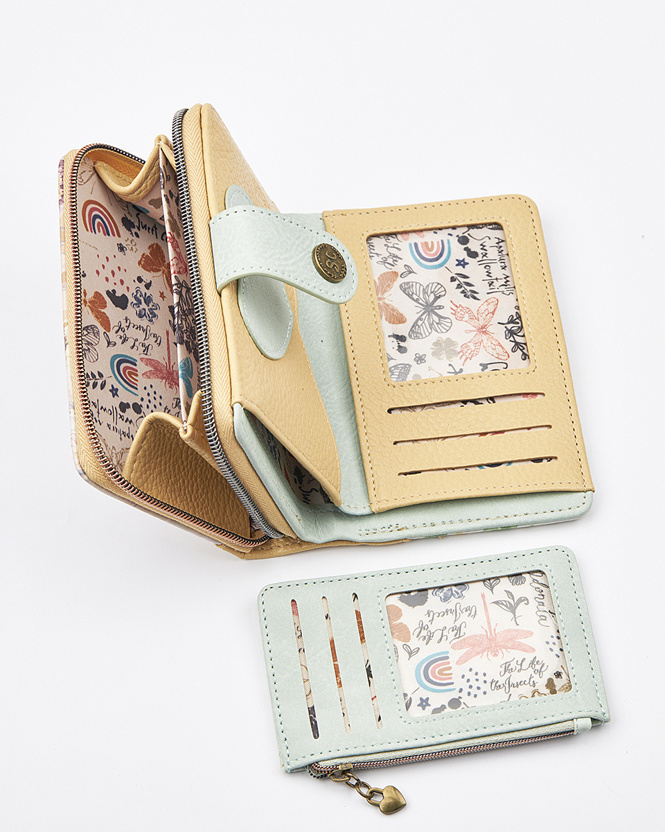 Sweet Candy Γυναικείο Πορτοφόλι με Καρδιά & Floral Σχέδιο – Floral Whisper