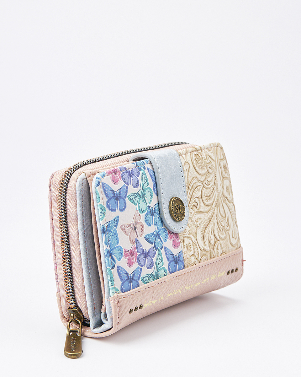 Sweet Candy Γυναικείο Πορτοφόλι με Καθρέφτη & Ρετρό Στυλ – Mirror Bloom