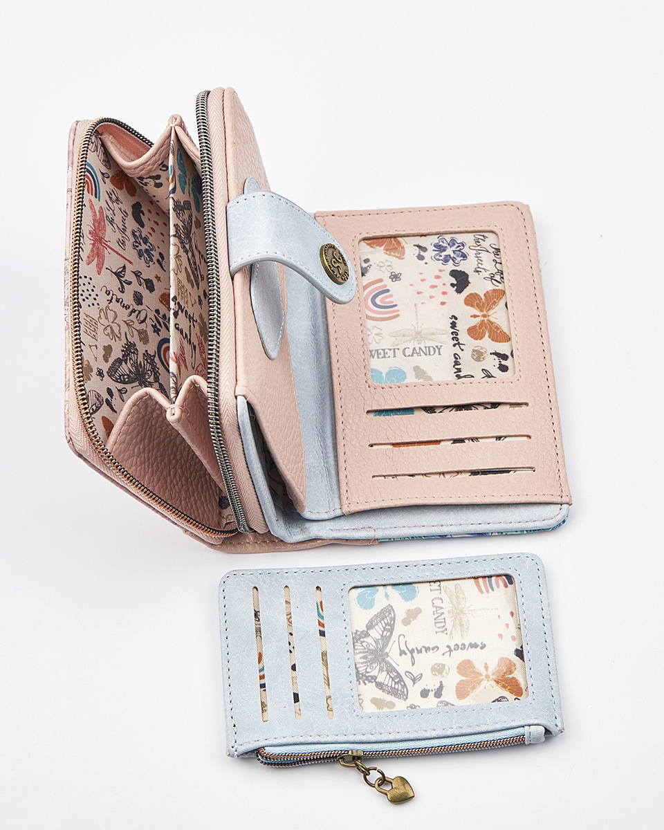 Sweet Candy Γυναικείο Πορτοφόλι με Καθρέφτη & Ρετρό Στυλ – Mirror Bloom