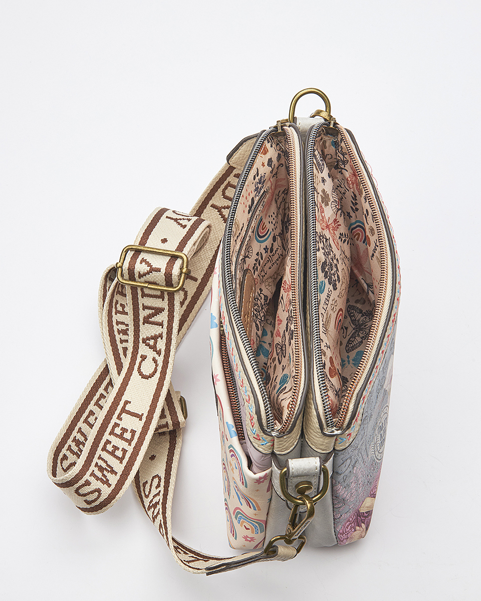 Sweet Candy Τσάντα με Ανάγλυφα Λουλούδια – Vintage Story