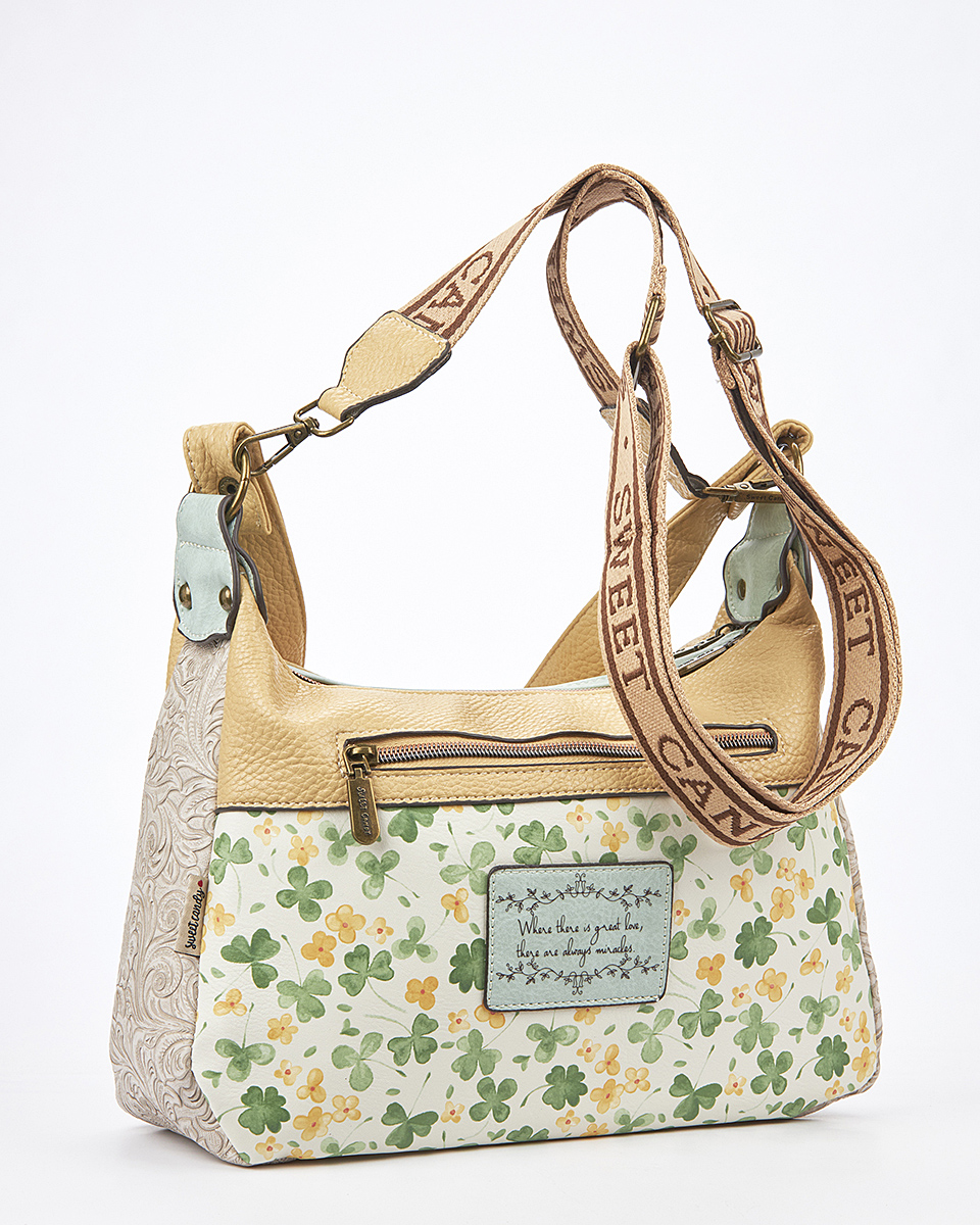 Sweet Candy Τσάντα Ώμου με Ρετρό Καθρέφτη & Θηλυκή Καμπύλη – Mirror Bloom