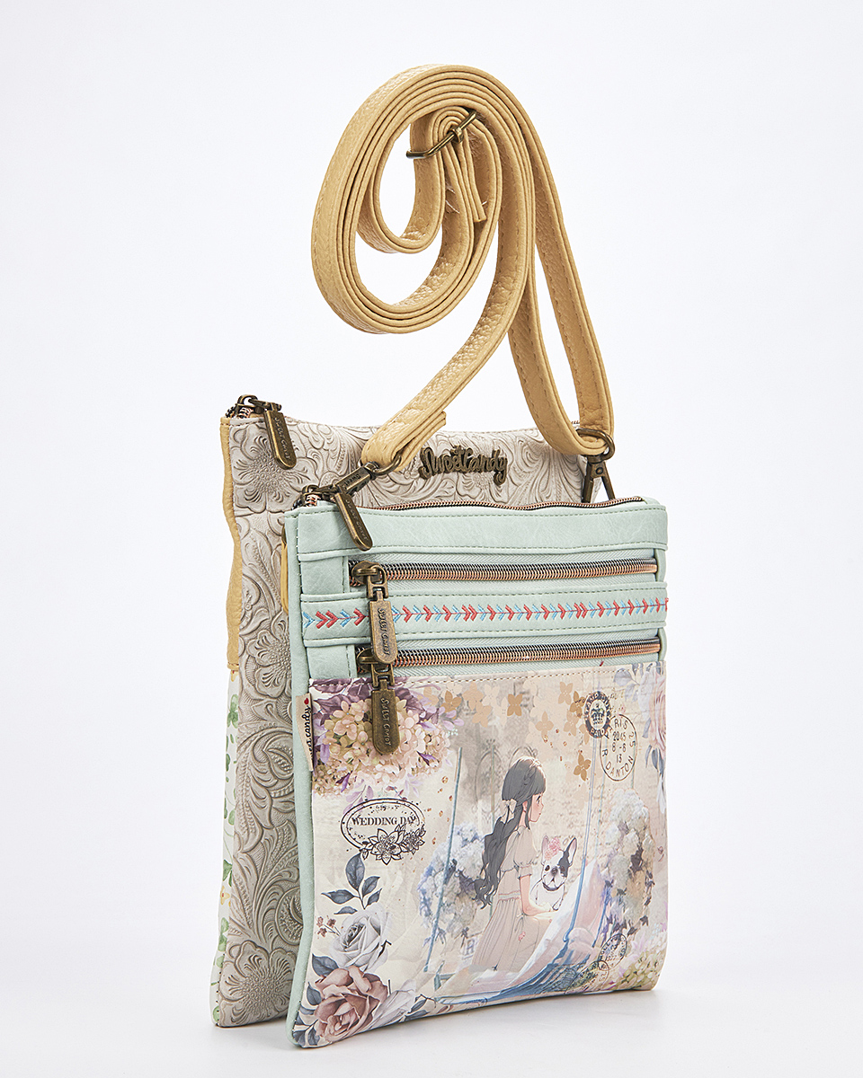 Sweet Candy Γυναικεία Τσάντα Ώμου-Χιαστί με Φερμουάρ – Floral Whisper Sweet Candy Γυναικεία Τσάντα Ώμου-Χιαστί με Φερμουάρ – Floral Whisper