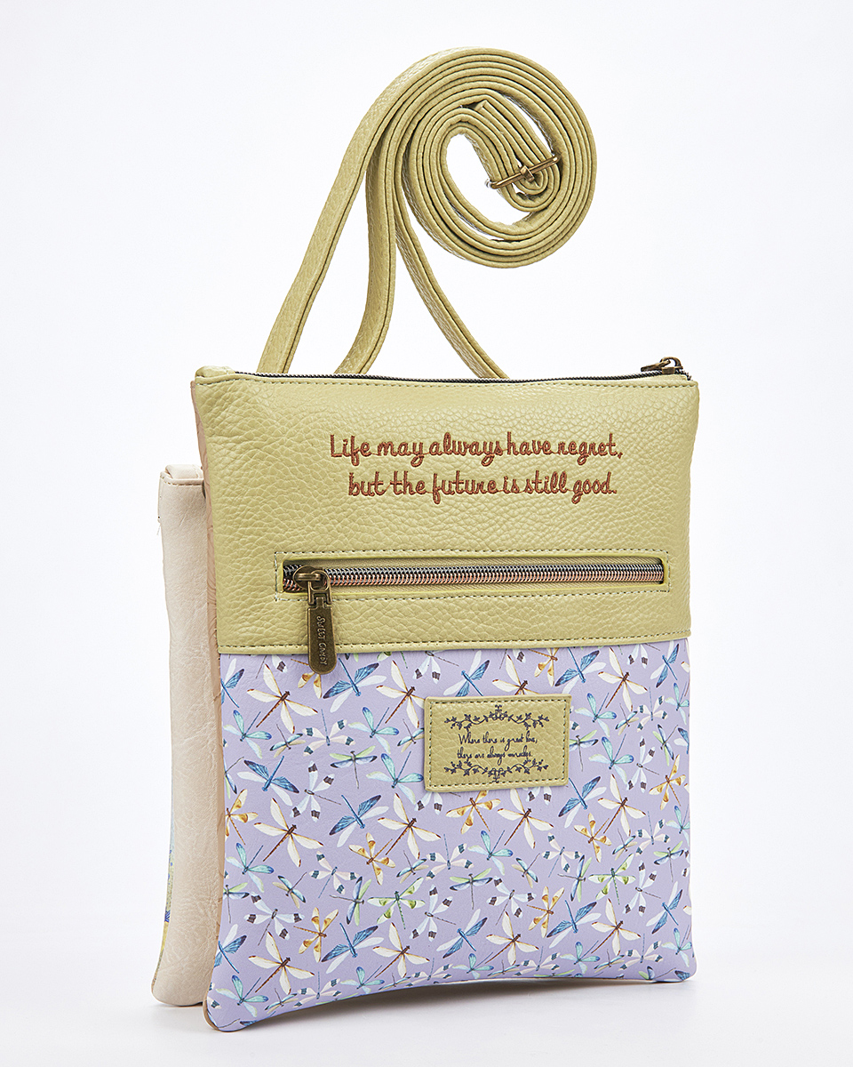 Sweet Candy Γυναικεία Τσάντα Ώμου-Χιαστί με Φερμουάρ – Lavender Walk