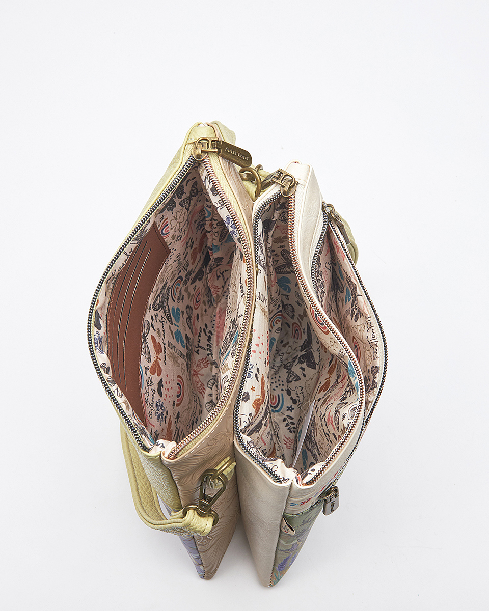 Sweet Candy Γυναικεία Τσάντα Ώμου-Χιαστί με Φερμουάρ – Lavender Walk