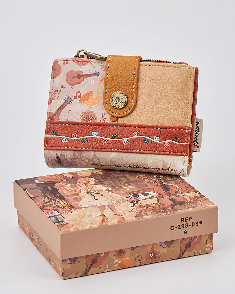 Γυναικείο Πορτοφόλι Sweet Candy με Ρομαντικό Μοτίβο και RFID Προστασία