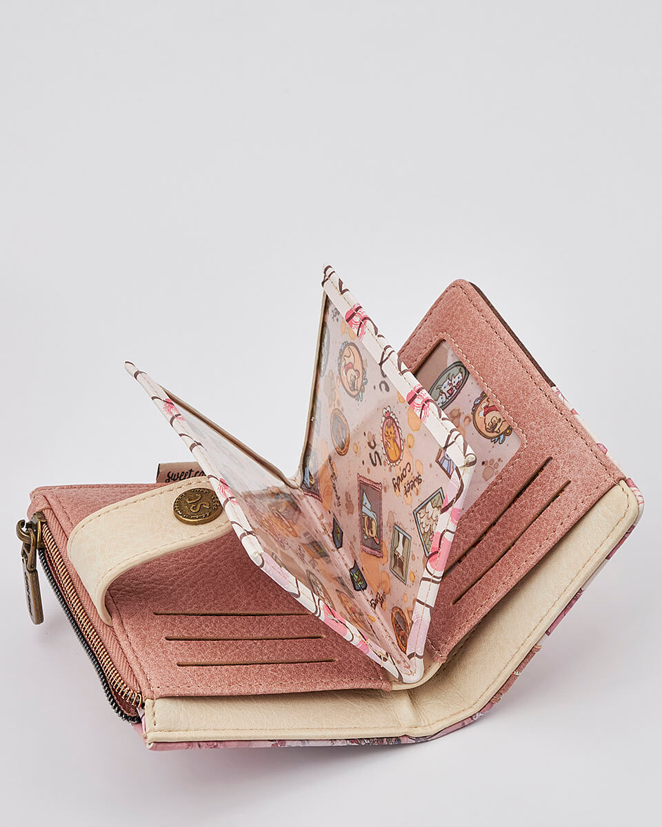 Γυναικείο Πορτοφόλι Sweet Candy με Ρομαντικό Μοτίβο και RFID Προστασία