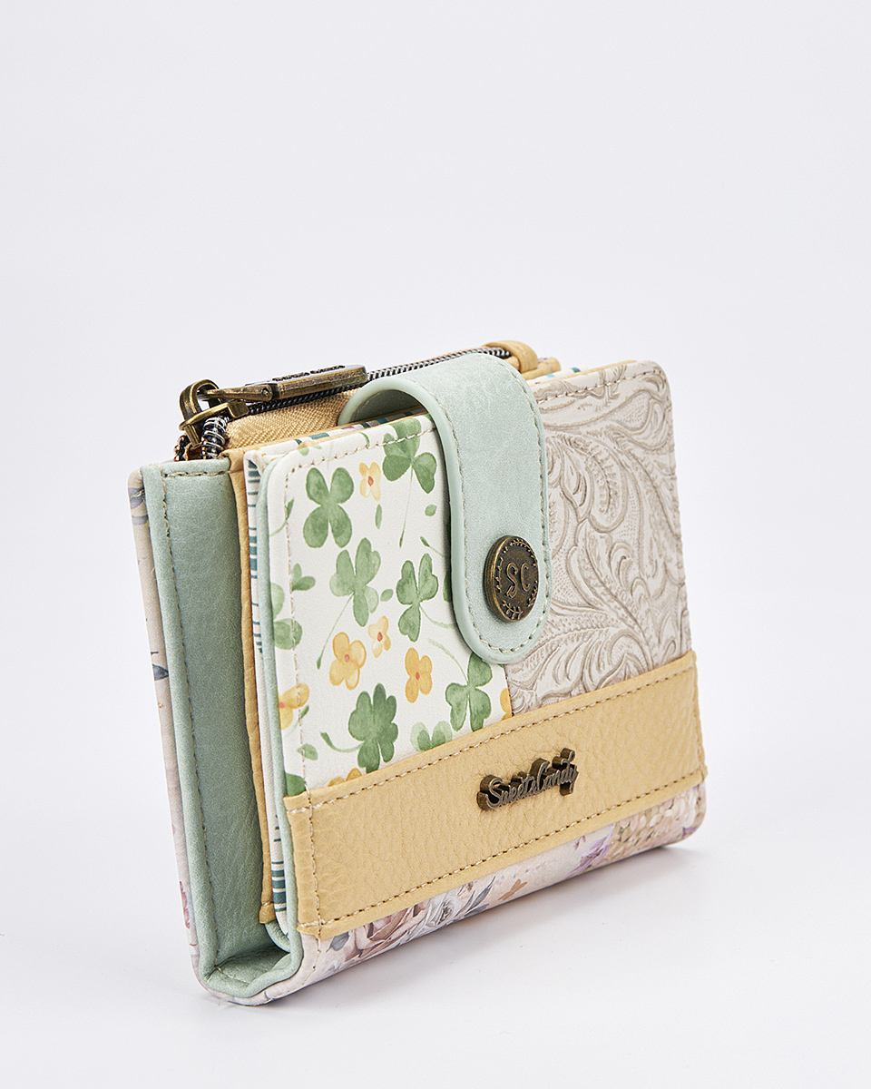 Sweet Candy Γυναικείο Πορτοφόλι με Ρομαντικό Σχέδιο & RFID Προστασία – Floral Whisper