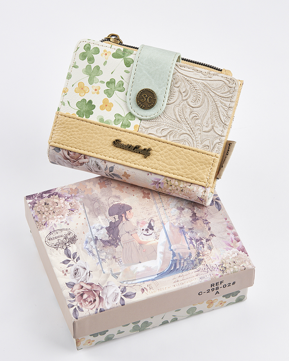 Sweet Candy Γυναικείο Πορτοφόλι με Ρομαντικό Σχέδιο & RFID Προστασία – Floral Whisper