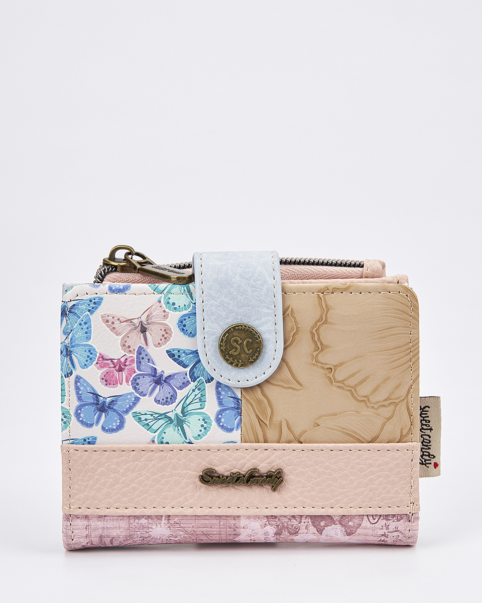 Sweet Candy Γυναικείο Πορτοφόλι με Vintage Καθρέφτη & Ρετρό Design – Mirror Bloom