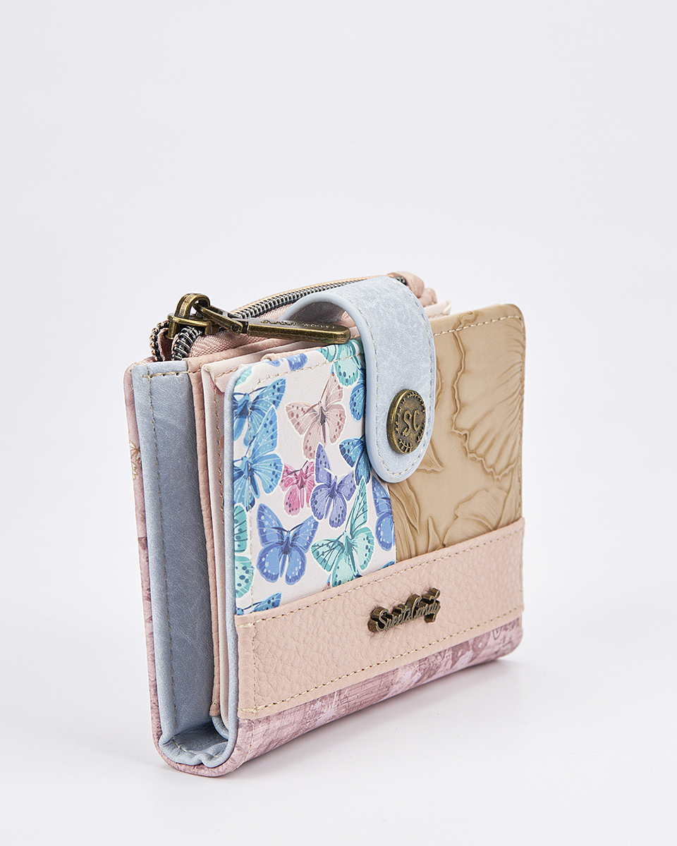 Sweet Candy Γυναικείο Πορτοφόλι με Vintage Καθρέφτη & Ρετρό Design – Mirror Bloom