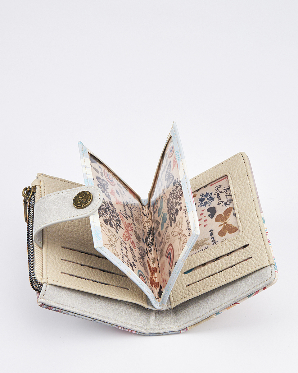 Sweet Candy Γυναικείο Πορτοφόλι με Ρετρό Σχέδιο & Πρακτικό Καπάκι – Vintage Story