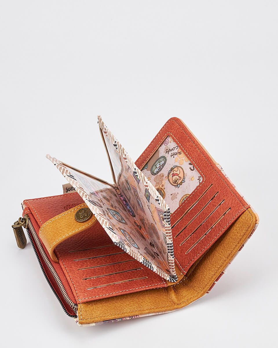 Γυναικείο Πορτοφόλι Sweet Candy με Ρομαντικό Μοτίβο και RFID Προστασία