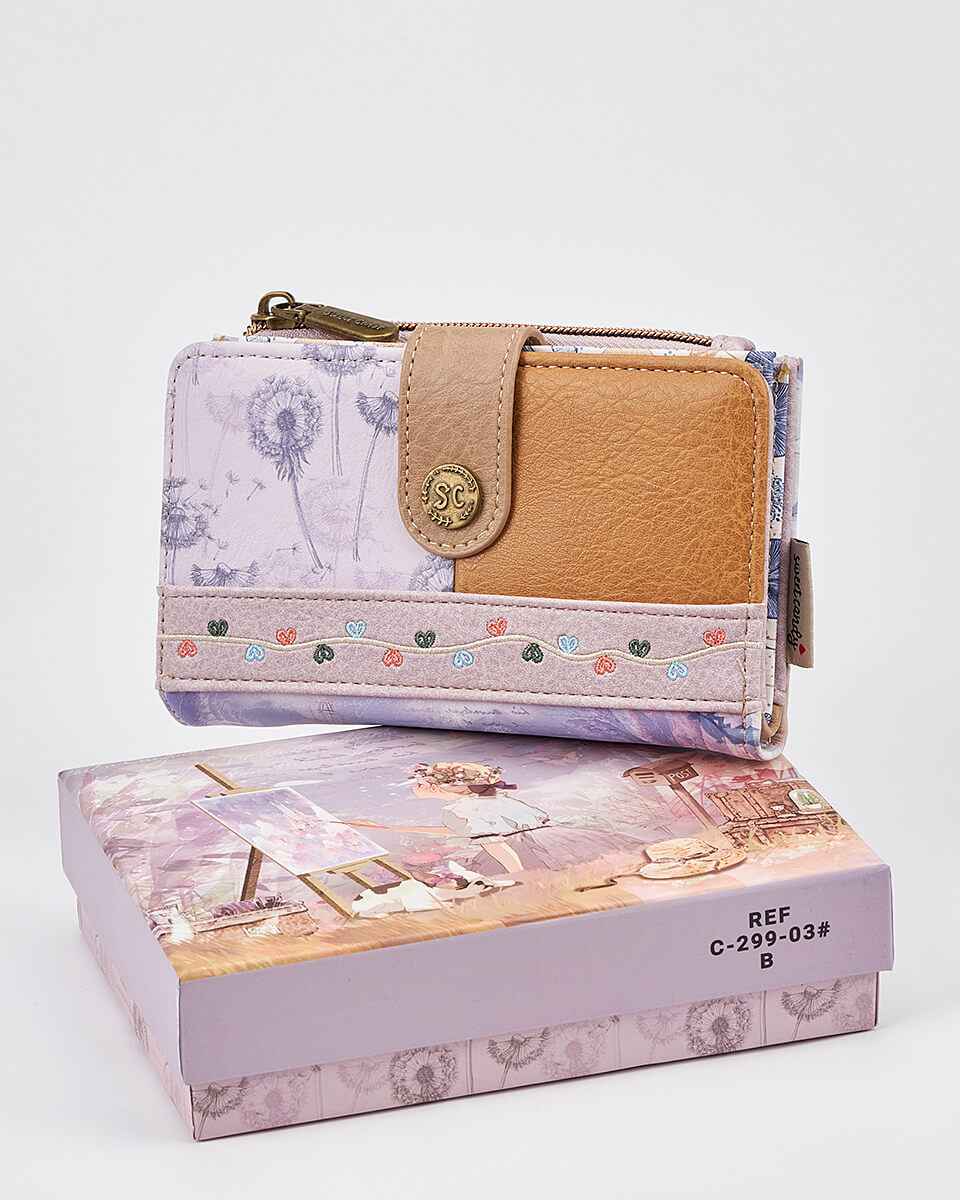 Γυναικείο Πορτοφόλι Sweet Candy με Ρομαντικό Μοτίβο και RFID Προστασία