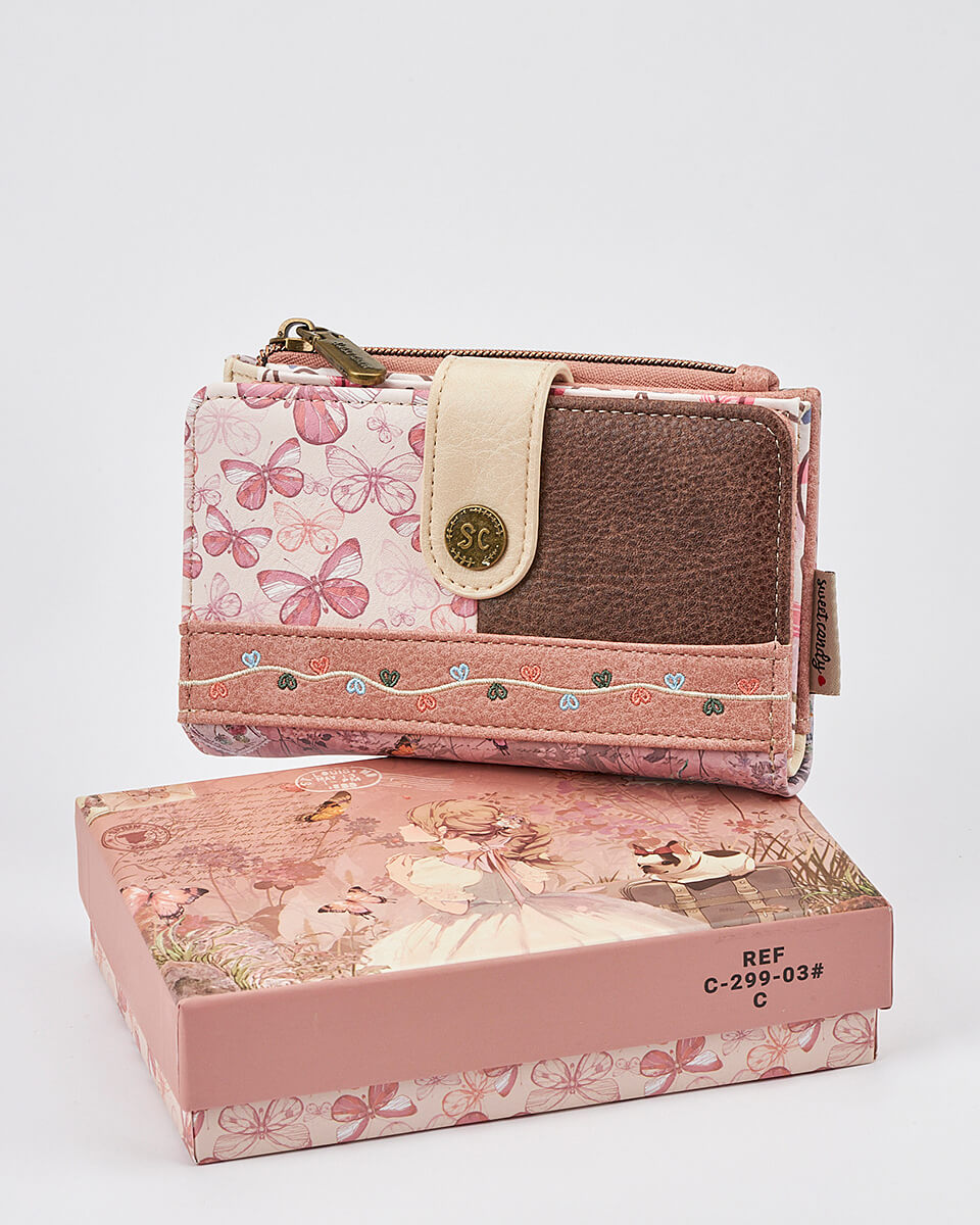 Γυναικείο Πορτοφόλι Sweet Candy με Ρομαντικό Μοτίβο και RFID Προστασία