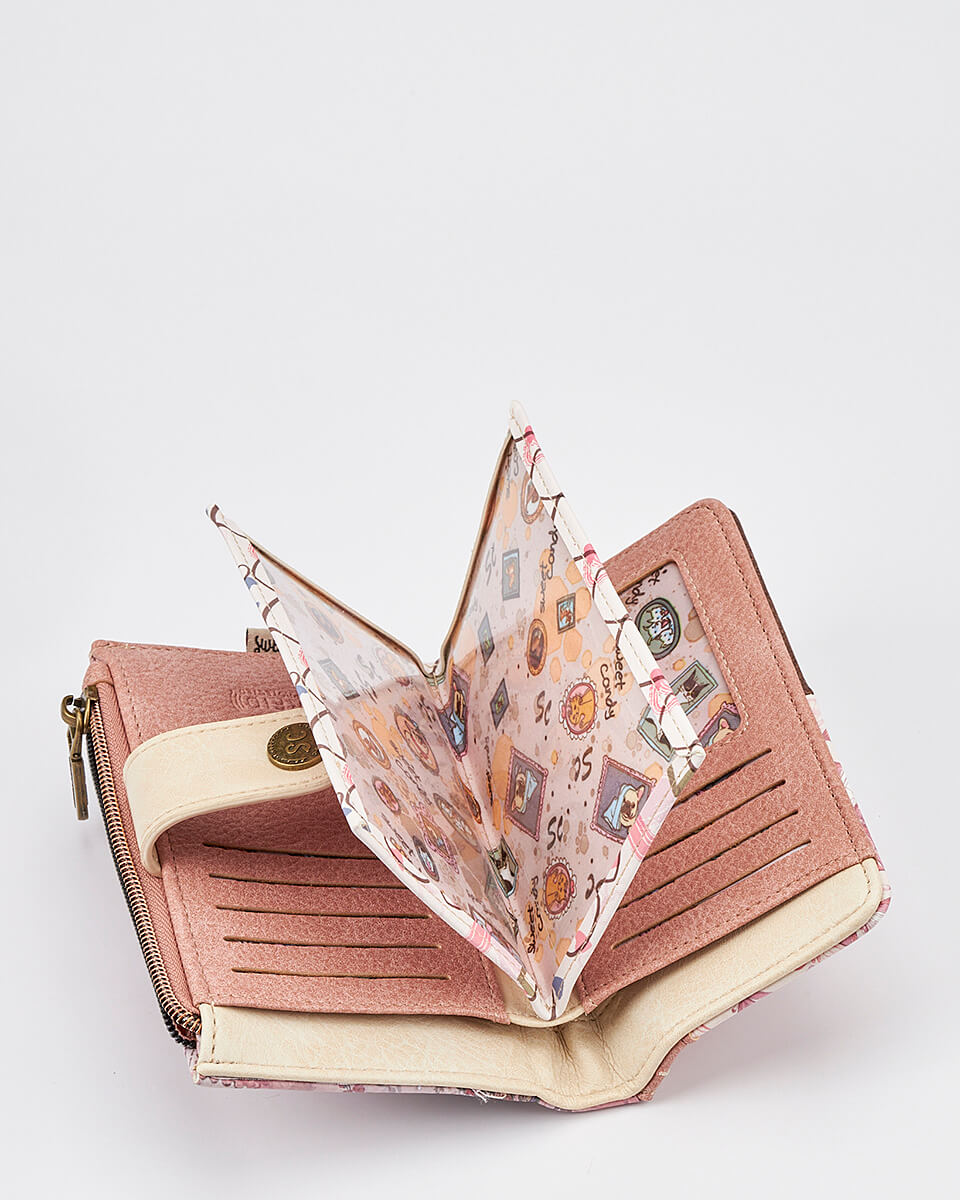 Γυναικείο Πορτοφόλι Sweet Candy με Ρομαντικό Μοτίβο και RFID Προστασία