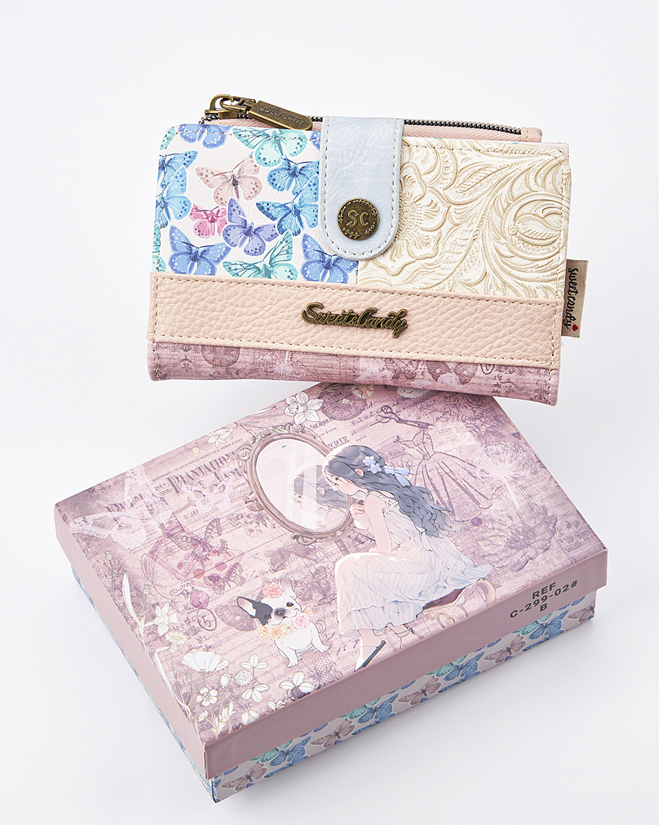 Sweet Candy Γυναικείο Πορτοφόλι με Ρετρό Καθρέφτη & Μοναδική Αίσθηση – Mirror Bloom