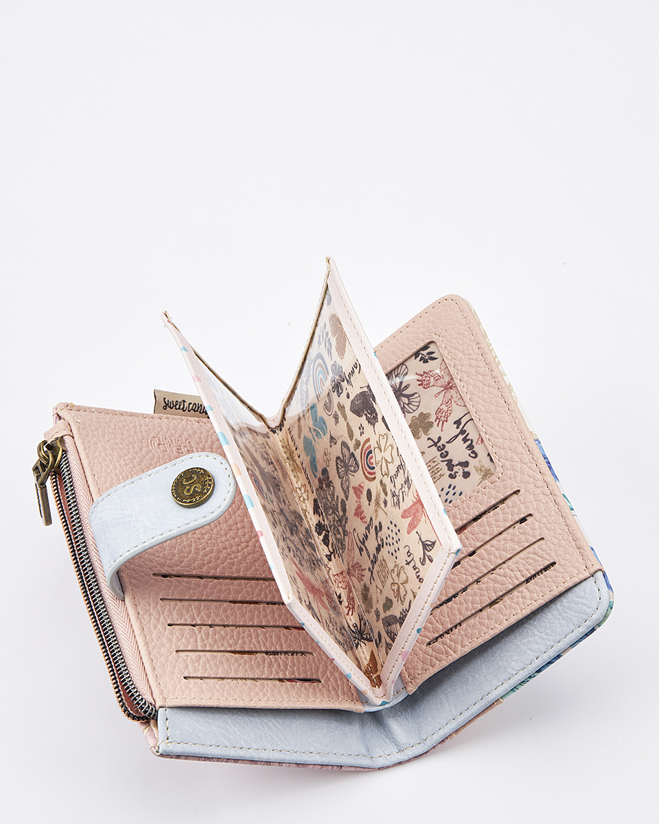 Sweet Candy Γυναικείο Πορτοφόλι με Ρετρό Καθρέφτη & Μοναδική Αίσθηση – Mirror Bloom