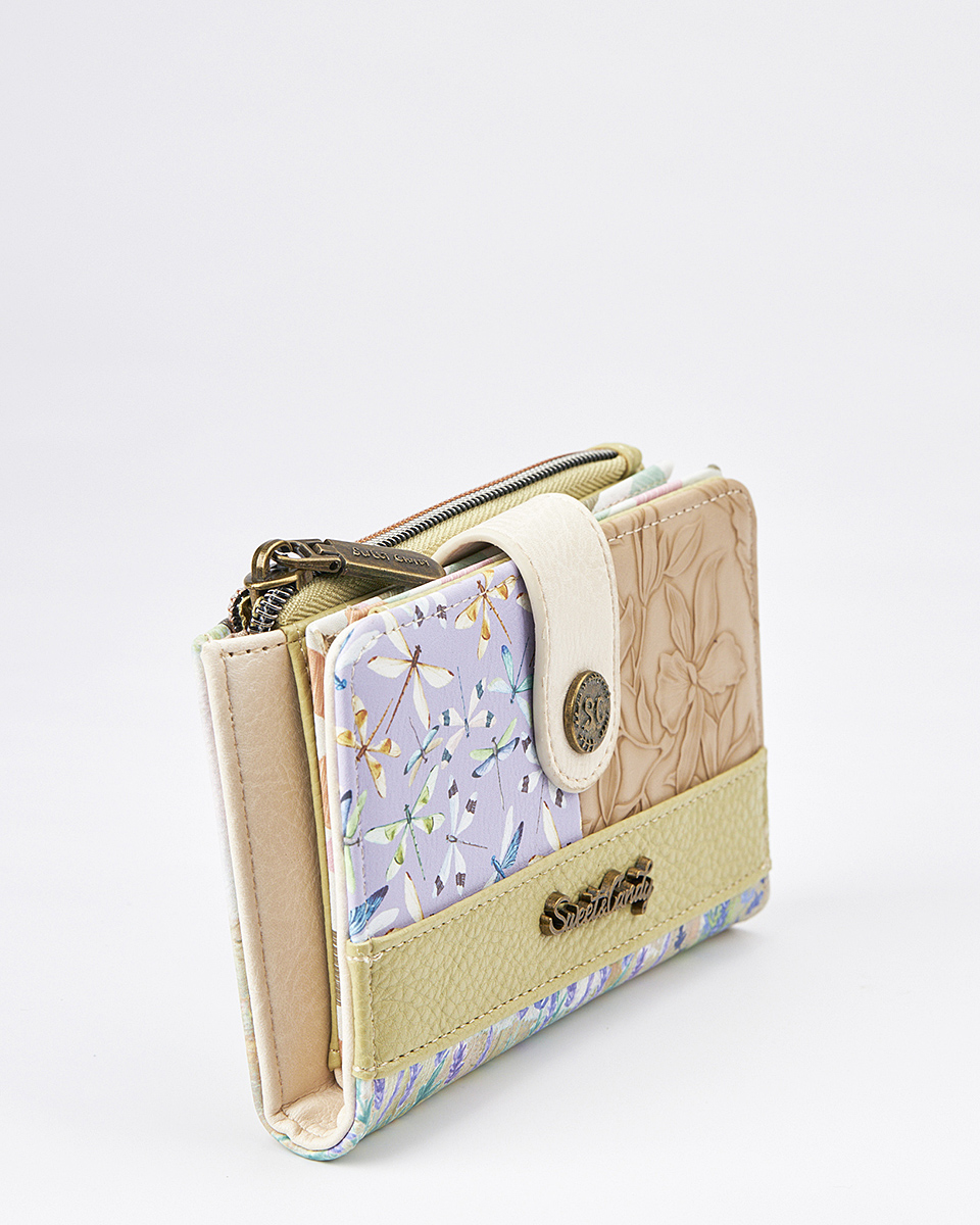 Sweet Candy Γυναικείο Πορτοφόλι με Μοτίβο Λεβάντα & Αναδιπλούμενη Θήκη – Lavender Walk