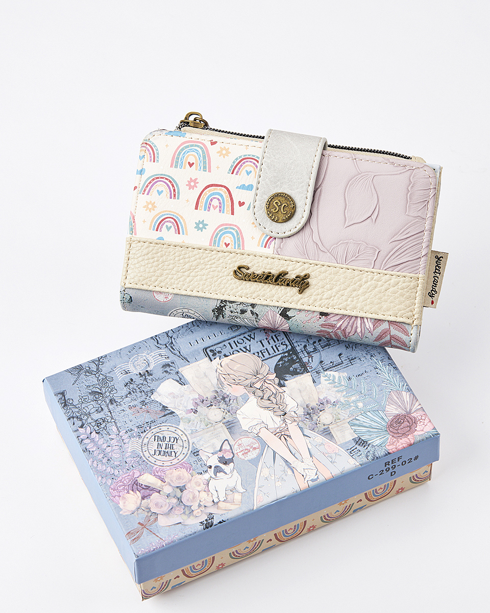 Sweet Candy Γυναικείο Πορτοφόλι με Ανάγλυφα Λουλούδια & Ρομαντισμό – Vintage Story