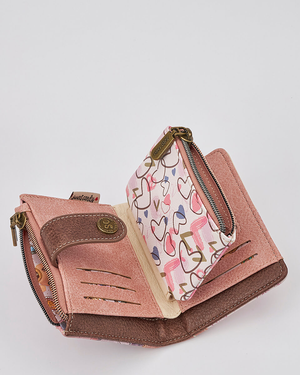 Γυναικείο Πορτοφόλι Sweet Candy με Ρομαντικό Μοτίβο και RFID Προστασία